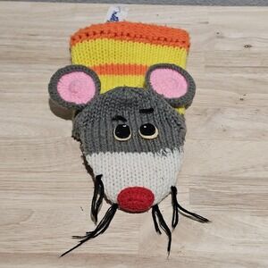 Mouse sock hand puppet plush 1978 vintage issued by Russ Berrie